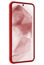 NoXx Hoes Geschikt voor Samsung A55 Hoesje Cover Siliconen Back Case Hoes - Rood