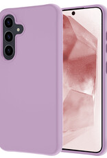 NoXx Hoes Geschikt voor Samsung A55 Hoesje Cover Siliconen Back Case Hoes - Lila