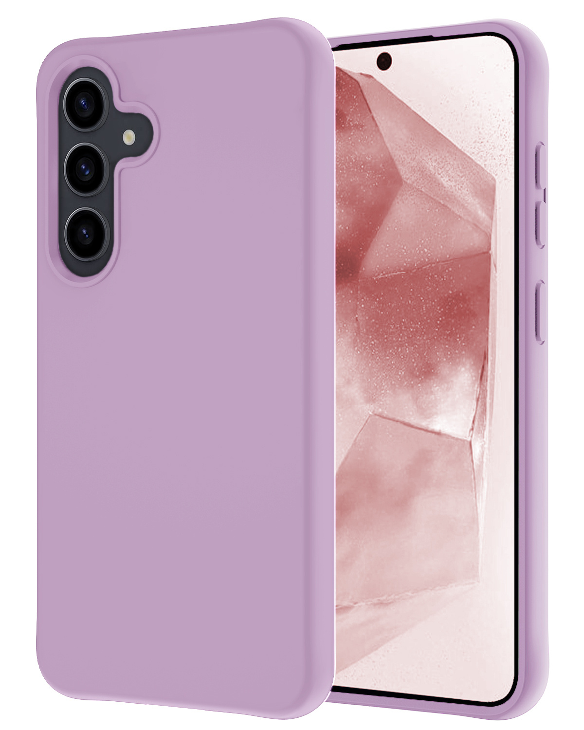NoXx Hoes Geschikt voor Samsung A55 Hoesje Cover Siliconen Back Case Hoes - Lila