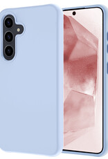 NoXx Hoes Geschikt voor Samsung A55 Hoesje Cover Siliconen Back Case Hoes - Lichtblauw