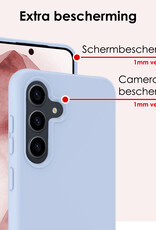 NoXx Hoes Geschikt voor Samsung A55 Hoesje Cover Siliconen Back Case Hoes - Lichtblauw