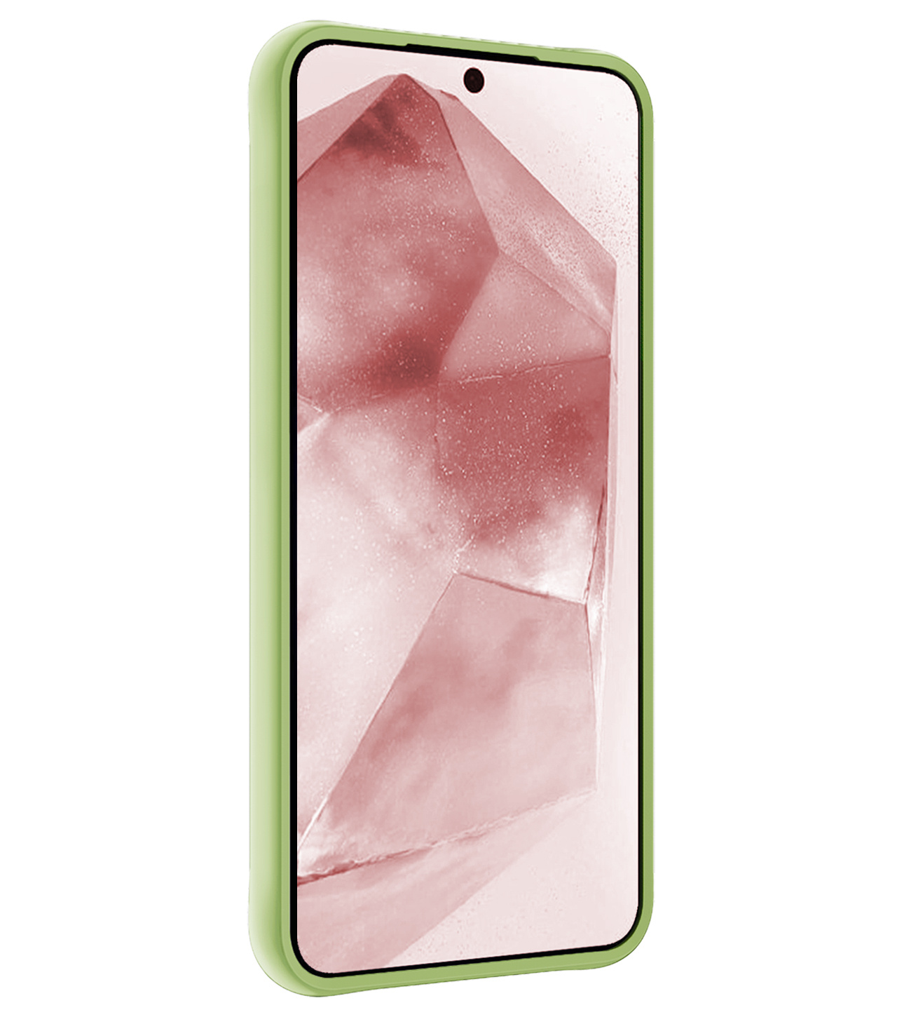 NoXx Hoes Geschikt voor Samsung A55 Hoesje Cover Siliconen Back Case Hoes - Groen