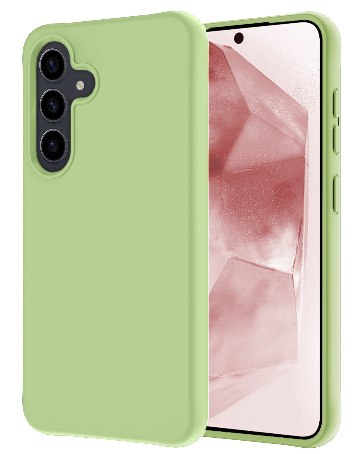 NoXx Hoes Geschikt voor Samsung A55 Hoesje Cover Siliconen Back Case Hoes - Groen