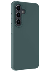 NoXx Hoes Geschikt voor Samsung A55 Hoesje Cover Siliconen Back Case Hoes - Donkergroen