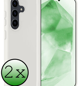 BASEY. BASEY. Samsung Galaxy A55 Hoesje Siliconen - Wit - 2 PACK
