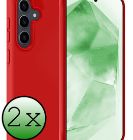 BASEY. BASEY. Samsung Galaxy A55 Hoesje Siliconen - Rood - 2 PACK