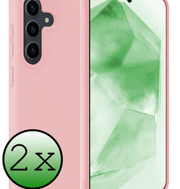 BASEY. BASEY. Samsung Galaxy A55 Hoesje Siliconen - Lichtroze - 2 PACK