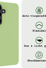 BASEY. Hoes Geschikt voor Samsung A55 Hoesje Siliconen Back Cover Case - Hoesje Geschikt voor Samsung Galaxy A55 Hoes Cover Hoesje - Groen - 2 Stuks