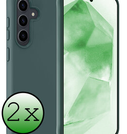 BASEY. BASEY. Samsung Galaxy A55 Hoesje Siliconen - Donkergroen - 2 PACK