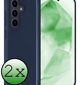 BASEY. BASEY. Samsung Galaxy A55 Hoesje Siliconen - Donkerblauw - 2 PACK