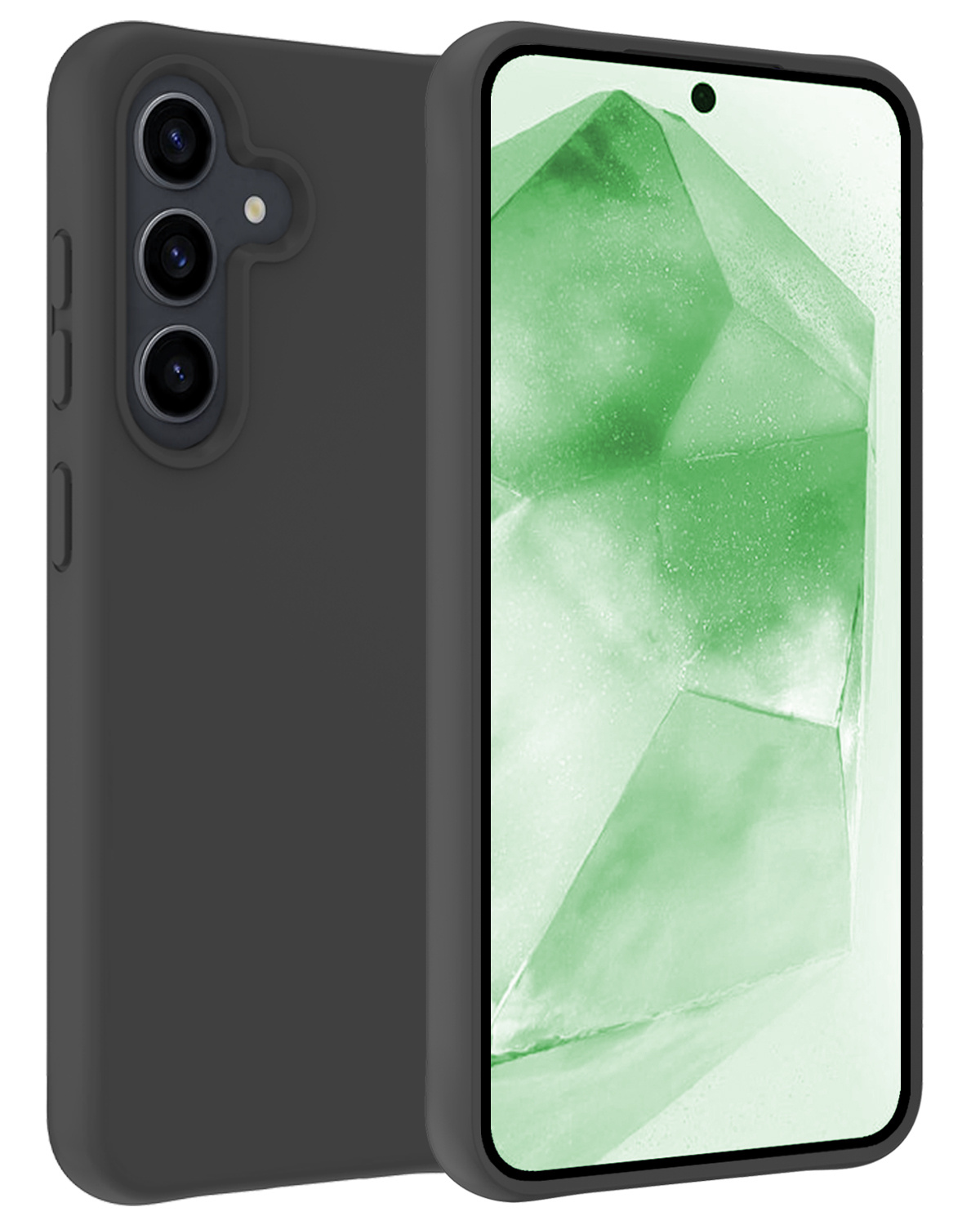 BASEY. Hoes Geschikt voor Samsung A55 Hoesje Siliconen Back Cover Case - Hoesje Geschikt voor Samsung Galaxy A55 Hoes Cover Hoesje - Zwart