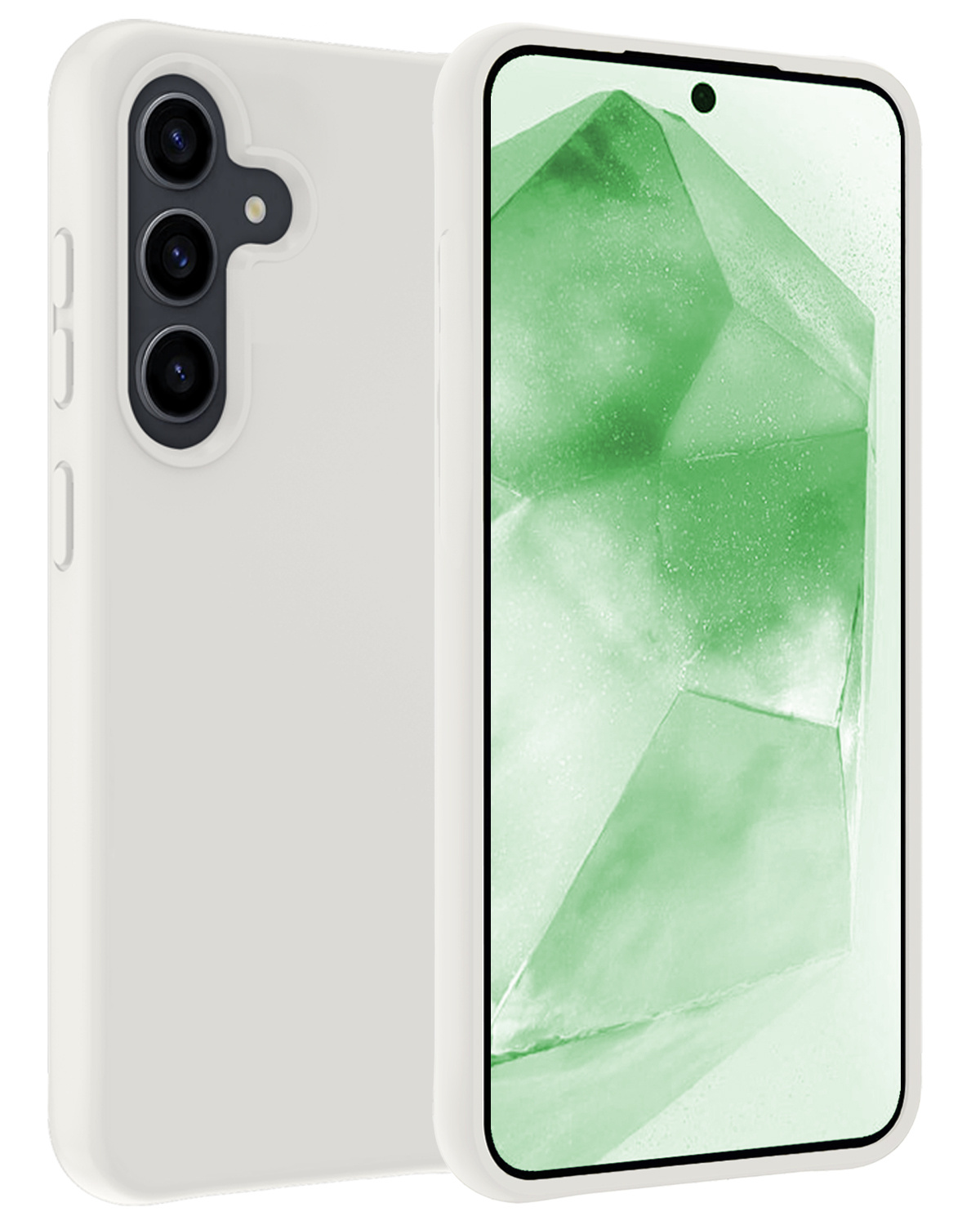 BASEY. Hoes Geschikt voor Samsung A55 Hoesje Siliconen Back Cover Case - Hoesje Geschikt voor Samsung Galaxy A55 Hoes Cover Hoesje - Wit