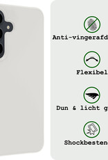 BASEY. Hoes Geschikt voor Samsung A55 Hoesje Siliconen Back Cover Case - Hoesje Geschikt voor Samsung Galaxy A55 Hoes Cover Hoesje - Wit