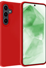 BASEY. Hoes Geschikt voor Samsung A55 Hoesje Siliconen Back Cover Case - Hoesje Geschikt voor Samsung Galaxy A55 Hoes Cover Hoesje - Rood