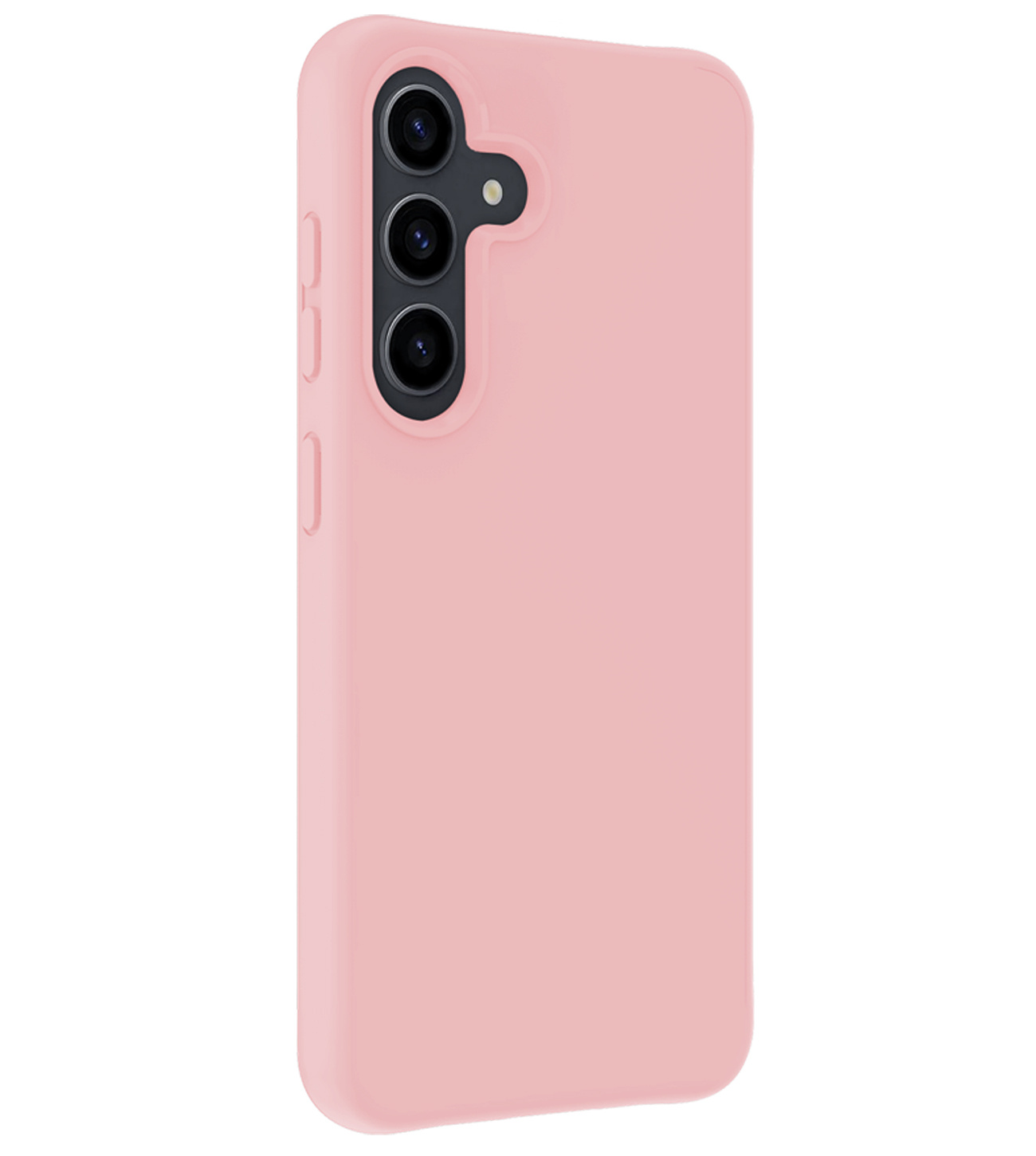BASEY. Hoes Geschikt voor Samsung A55 Hoesje Siliconen Back Cover Case - Hoesje Geschikt voor Samsung Galaxy A55 Hoes Cover Hoesje - Lichtroze
