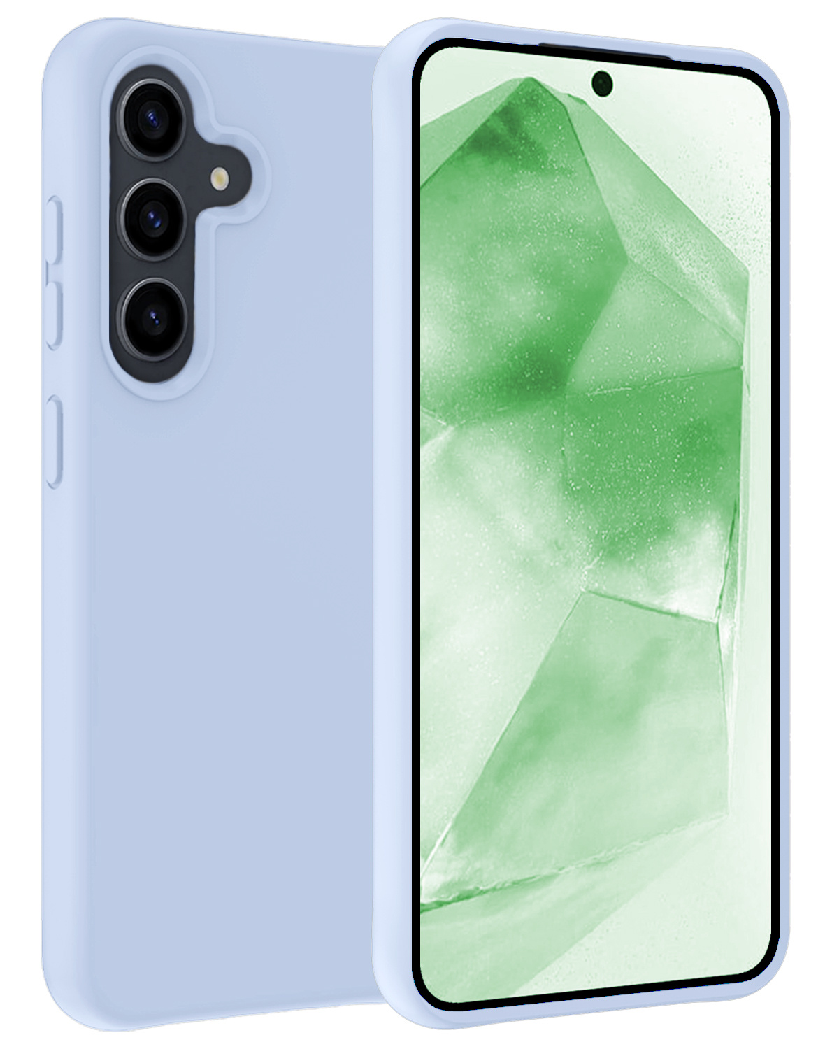 BASEY. Hoes Geschikt voor Samsung A55 Hoesje Siliconen Back Cover Case - Hoesje Geschikt voor Samsung Galaxy A55 Hoes Cover Hoesje - Lichtblauw