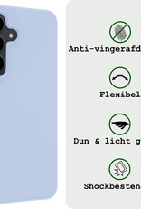 BASEY. Hoes Geschikt voor Samsung A55 Hoesje Siliconen Back Cover Case - Hoesje Geschikt voor Samsung Galaxy A55 Hoes Cover Hoesje - Lichtblauw
