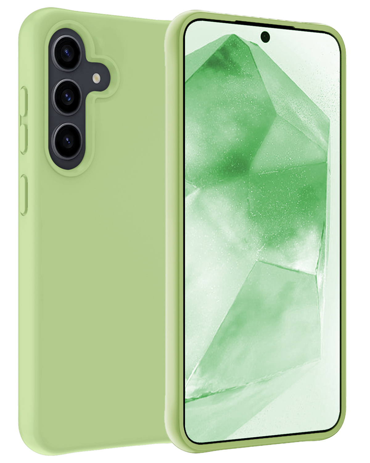 BASEY. Hoes Geschikt voor Samsung A55 Hoesje Siliconen Back Cover Case - Hoesje Geschikt voor Samsung Galaxy A55 Hoes Cover Hoesje - Groen