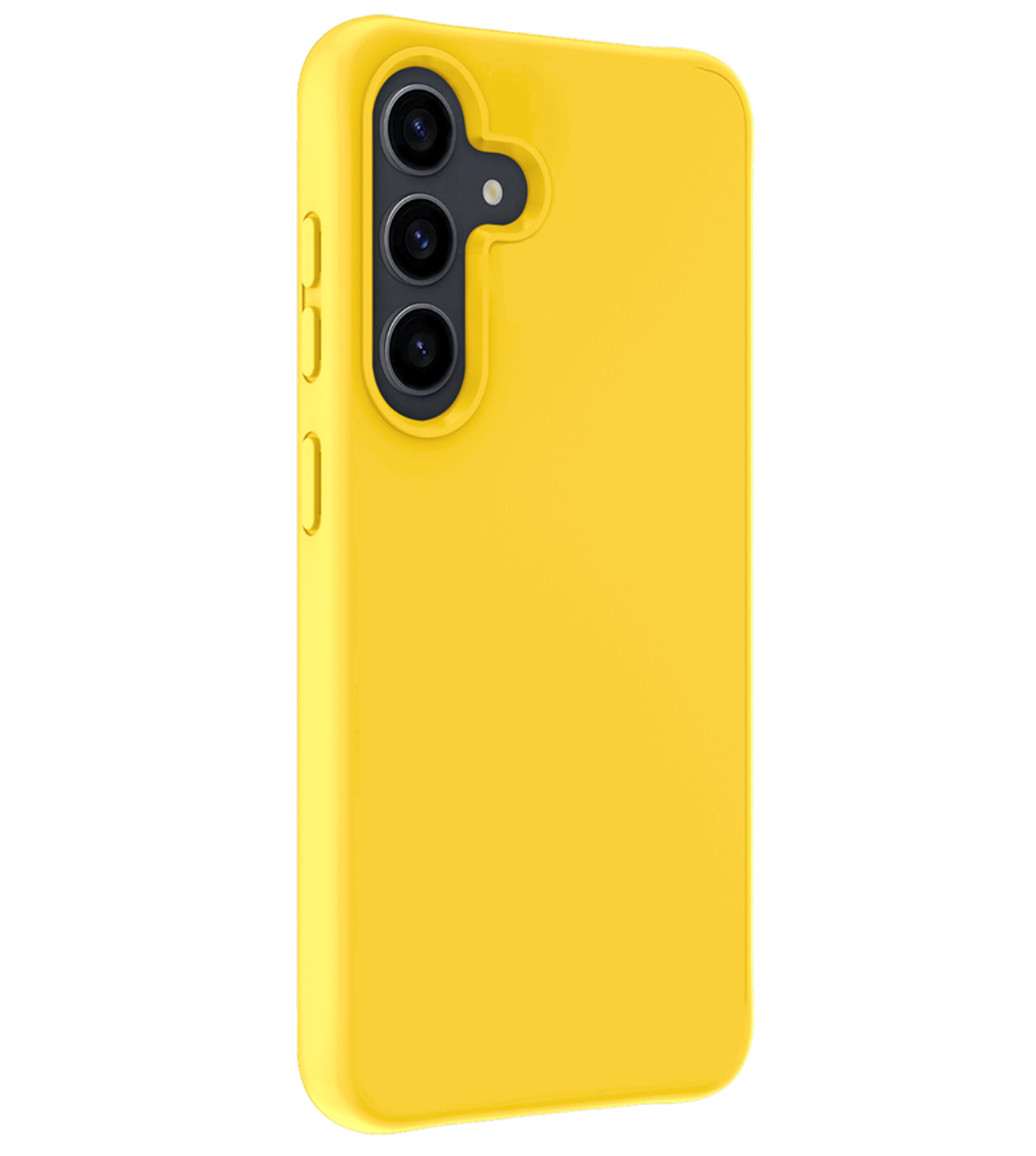 BASEY. Hoes Geschikt voor Samsung A55 Hoesje Siliconen Back Cover Case - Hoesje Geschikt voor Samsung Galaxy A55 Hoes Cover Hoesje - Geel