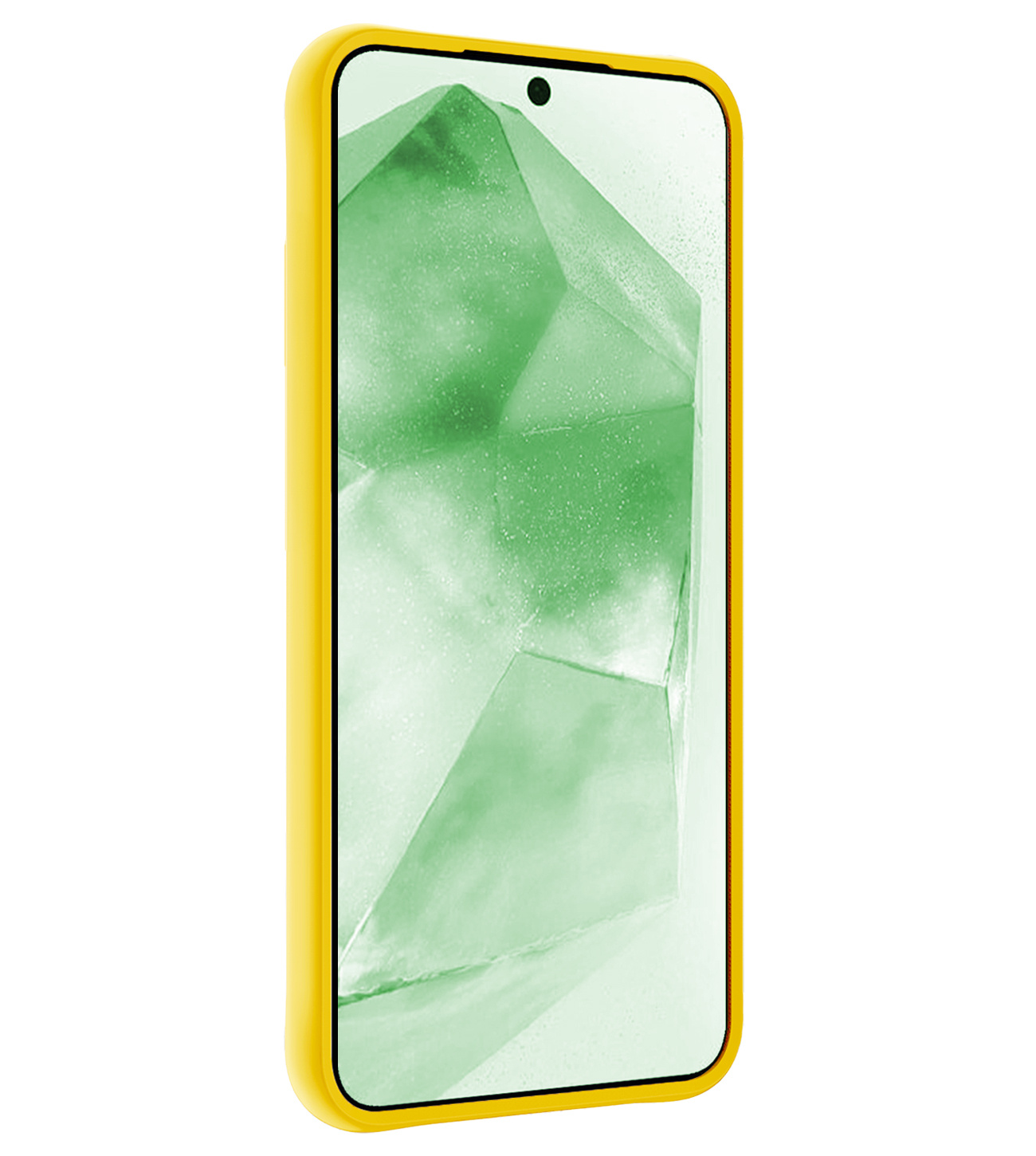 BASEY. Hoes Geschikt voor Samsung A55 Hoesje Siliconen Back Cover Case - Hoesje Geschikt voor Samsung Galaxy A55 Hoes Cover Hoesje - Geel