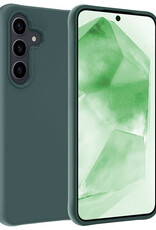 BASEY. Hoes Geschikt voor Samsung A55 Hoesje Siliconen Back Cover Case - Hoesje Geschikt voor Samsung Galaxy A55 Hoes Cover Hoesje - Donkergroen
