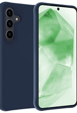 BASEY. Hoes Geschikt voor Samsung A55 Hoesje Siliconen Back Cover Case - Hoesje Geschikt voor Samsung Galaxy A55 Hoes Cover Hoesje - Donkerblauw