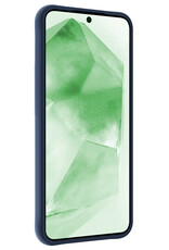 BASEY. Hoes Geschikt voor Samsung A55 Hoesje Siliconen Back Cover Case - Hoesje Geschikt voor Samsung Galaxy A55 Hoes Cover Hoesje - Donkerblauw