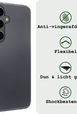 BASEY. Hoes Geschikt voor Samsung A55 Hoesje Siliconen Back Cover Case - Hoesje Geschikt voor Samsung Galaxy A55 Hoes Cover Hoesje - Transparant - 2 Stuks