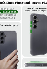 BASEY. Hoes Geschikt voor Samsung A55 Hoesje Siliconen Back Cover Case - Hoesje Geschikt voor Samsung Galaxy A55 Hoes Cover Hoesje - Transparant - 2 Stuks