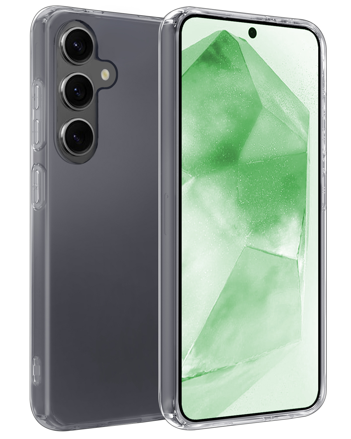 BASEY. Hoes Geschikt voor Samsung A55 Hoesje Siliconen Back Cover Case - Hoesje Geschikt voor Samsung Galaxy A55 Hoes Cover Hoesje - Transparant
