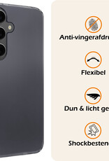 Nomfy Hoesje Geschikt voor Samsung A55 Hoesje Siliconen Cover Case Met 2x Screenprotector - Hoes Geschikt voor Samsung Galaxy A55 Hoes Back Case - Transparant