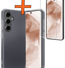 Nomfy Nomfy Samsung Galaxy A55 Hoesje Siliconen Met Screenprotector - Transparant