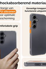 Nomfy Hoesje Geschikt voor Samsung A55 Hoesje Siliconen Cover Case Met Screenprotector - Hoes Geschikt voor Samsung Galaxy A55 Hoes Back Case - Transparant