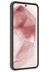 NoXx Hoes Geschikt voor Samsung A55 Hoesje Cover Siliconen Back Case Hoes Met Screenprotector - Zwart