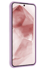 NoXx Hoes Geschikt voor Samsung A55 Hoesje Cover Siliconen Back Case Hoes Met Screenprotector - Lila