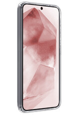 NoXx Hoes Geschikt voor Samsung A55 Hoesje Cover Siliconen Back Case Hoes Met 2x Screenprotector - Transparant