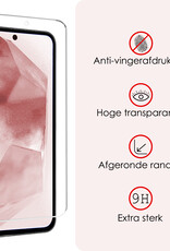 NoXx Hoes Geschikt voor Samsung A55 Hoesje Cover Siliconen Back Case Hoes Met 2x Screenprotector - Transparant