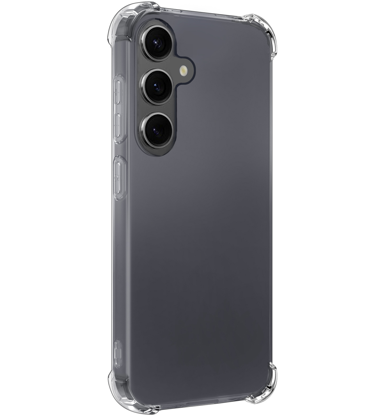 Nomfy Hoesje Geschikt voor Samsung A55 Hoesje Shock Proof Cover Case Shockproof Met 2x Screenprotector - Hoes Geschikt voor Samsung Galaxy A55 Hoes Siliconen Back Case - Transparant