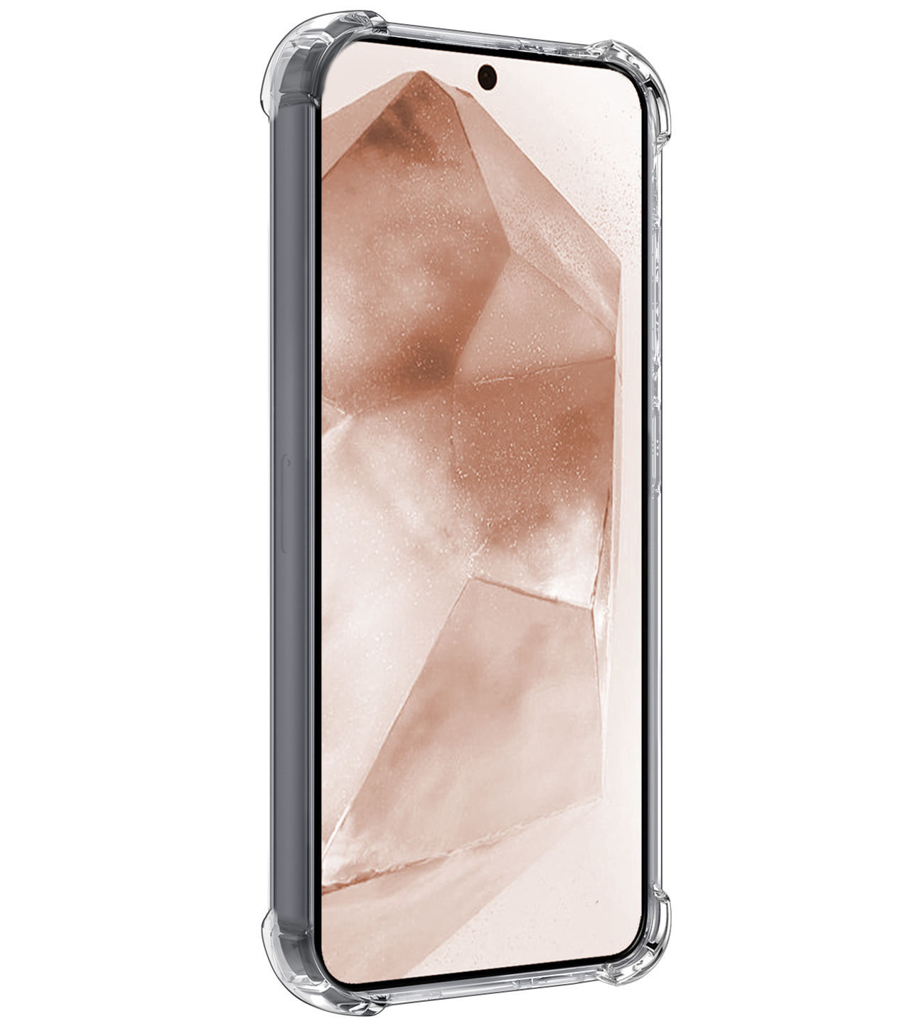 Nomfy Hoesje Geschikt voor Samsung A55 Hoesje Shock Proof Cover Case Shockproof Met Screenprotector - Hoes Geschikt voor Samsung Galaxy A55 Hoes Siliconen Back Case - Transparant