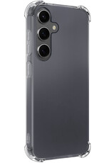 NoXx Hoes Geschikt voor Samsung A55 Hoesje Siliconen Cover Shock Proof Back Case Shockproof Hoes Met Screenprotector - Transparant