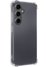 BASEY. Hoes Geschikt voor Samsung A55 Hoesje Shock Proof Case Hoes Siliconen Met Screenprotector - Hoesje Geschikt voor Samsung Galaxy A55 Hoes Cover Shockproof - Transparant