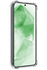 BASEY. Hoes Geschikt voor Samsung A55 Hoesje Shock Proof Case Hoes Siliconen Met Screenprotector - Hoesje Geschikt voor Samsung Galaxy A55 Hoes Cover Shockproof - Transparant