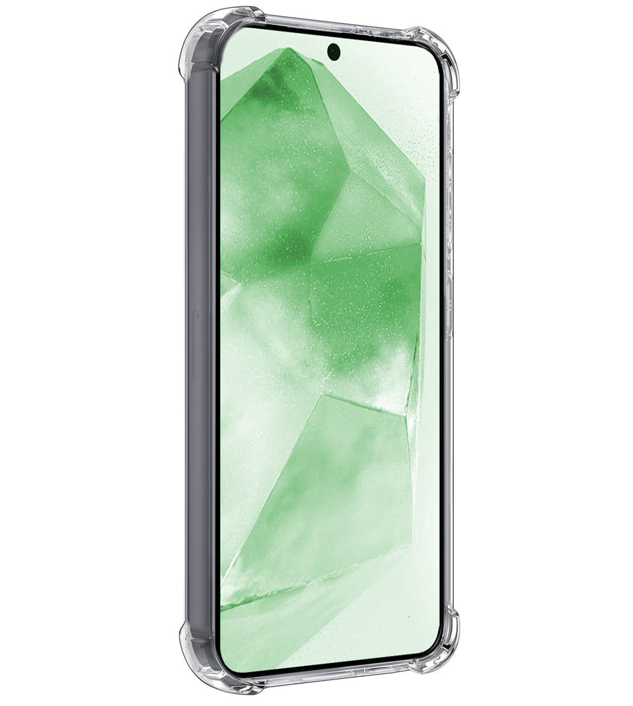 BASEY. Hoes Geschikt voor Samsung A55 Hoesje Shock Proof Case Hoes Siliconen Met Screenprotector - Hoesje Geschikt voor Samsung Galaxy A55 Hoes Cover Shockproof - Transparant