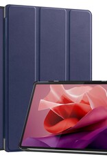 BASEY. Hoesje Geschikt voor Lenovo Tab P12 Hoes Case Tablet Hoesje Tri-fold Met Uitsparing Geschikt voor Lenovo Pen - Hoes Geschikt voor Lenovo Tab P12 Hoesje Hard Cover Bookcase Hoes - Donkerblauw
