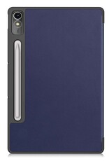 BASEY. Hoesje Geschikt voor Lenovo Tab P12 Hoes Case Tablet Hoesje Tri-fold Met Uitsparing Geschikt voor Lenovo Pen - Hoes Geschikt voor Lenovo Tab P12 Hoesje Hard Cover Bookcase Hoes - Donkerblauw