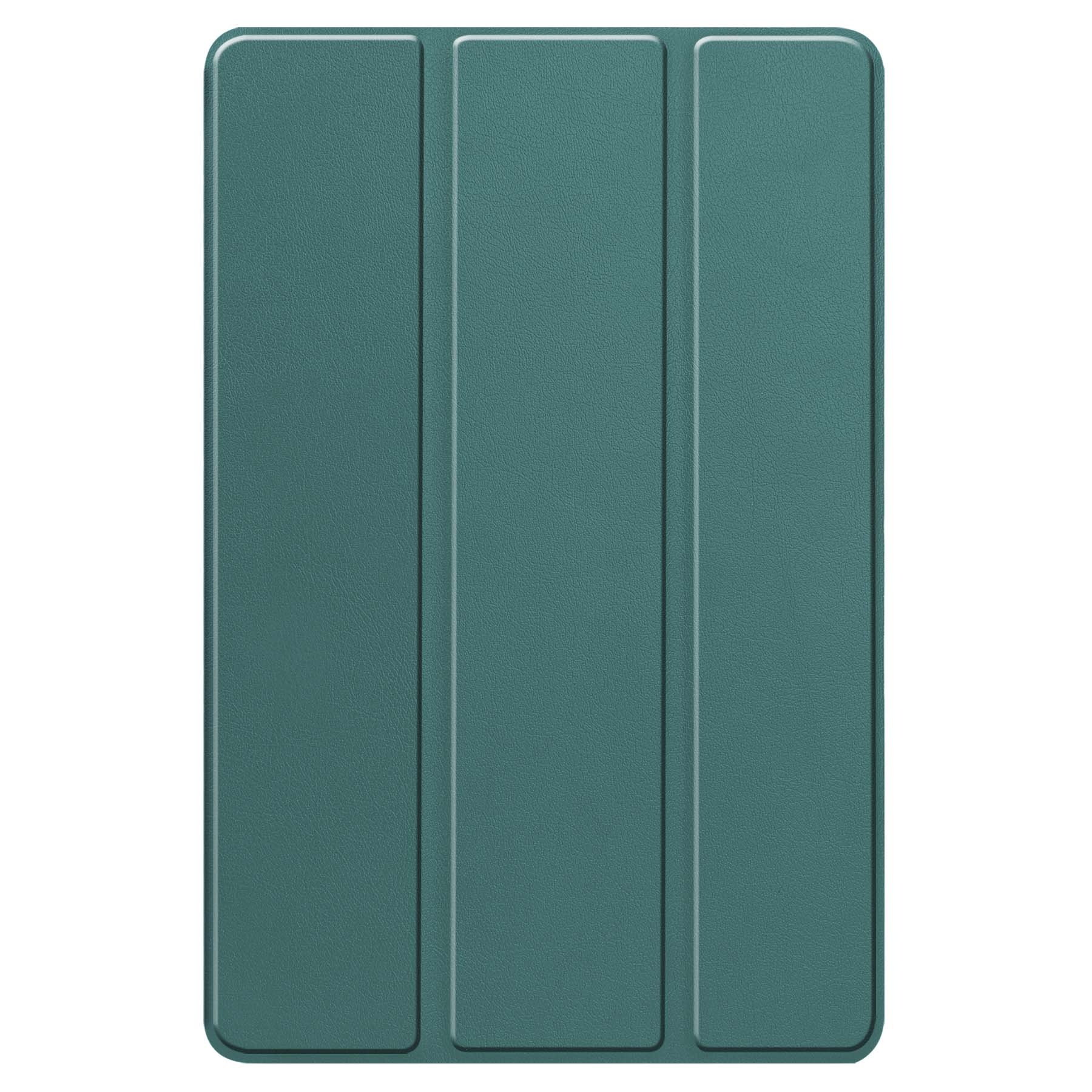 BASEY. Hoesje Geschikt voor Lenovo Tab P12 Hoes Case Tablet Hoesje Tri-fold Met Uitsparing Geschikt voor Lenovo Pen - Hoes Geschikt voor Lenovo Tab P12 Hoesje Hard Cover Bookcase Hoes - Donkergroen
