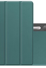 NoXx Hoesje Geschikt voor Lenovo Tab P12 Hoesje Case Hard Cover Hoes Book Case Met Uitsparing Geschikt voor Lenovo Pen - Donkergroen