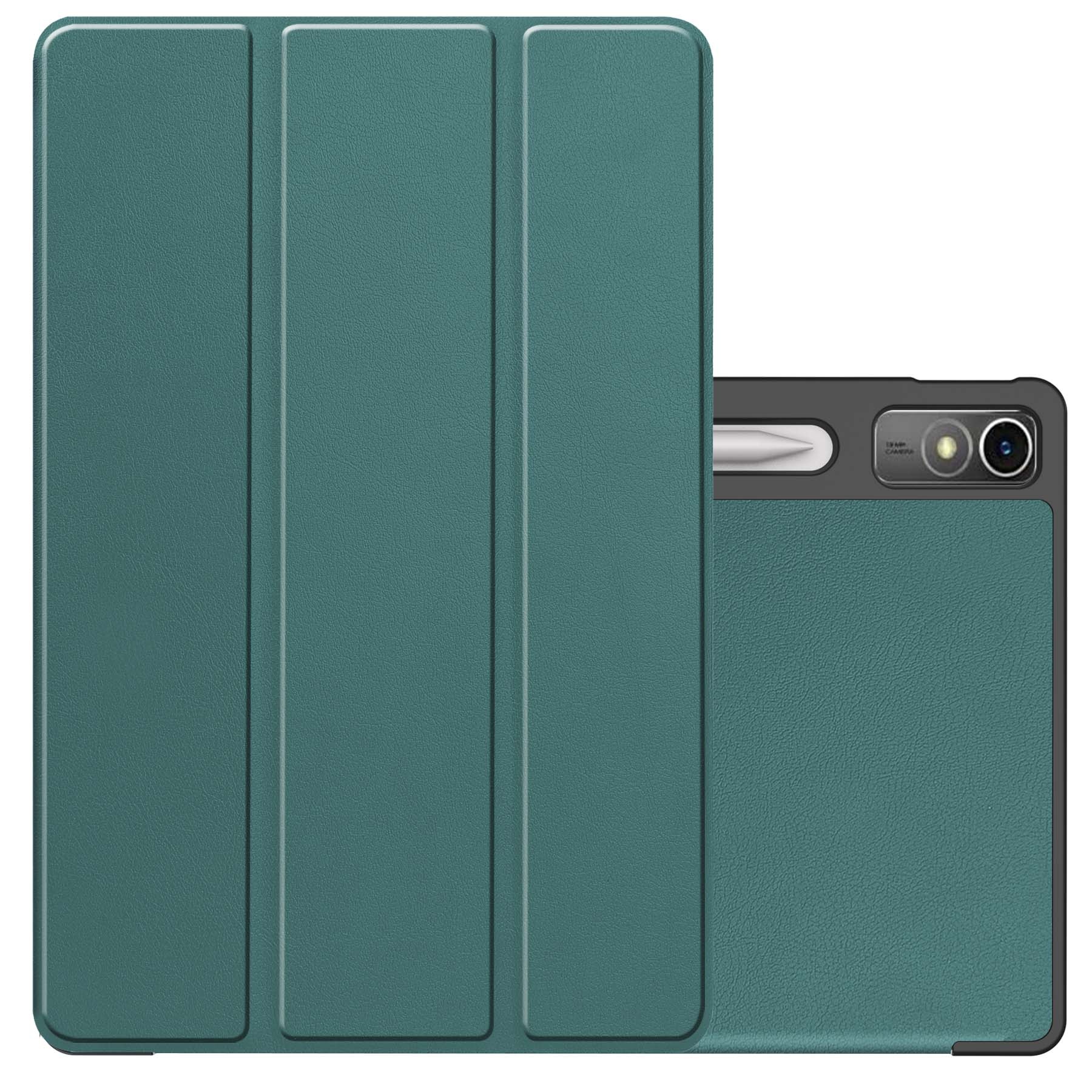 NoXx Hoesje Geschikt voor Lenovo Tab P12 Hoesje Case Hard Cover Hoes Book Case Met Uitsparing Geschikt voor Lenovo Pen - Donkergroen