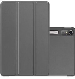 NoXx NoXx Lenovo Tab P12 Hoesje Met Uitsparing Lenovo Pen - Grijs