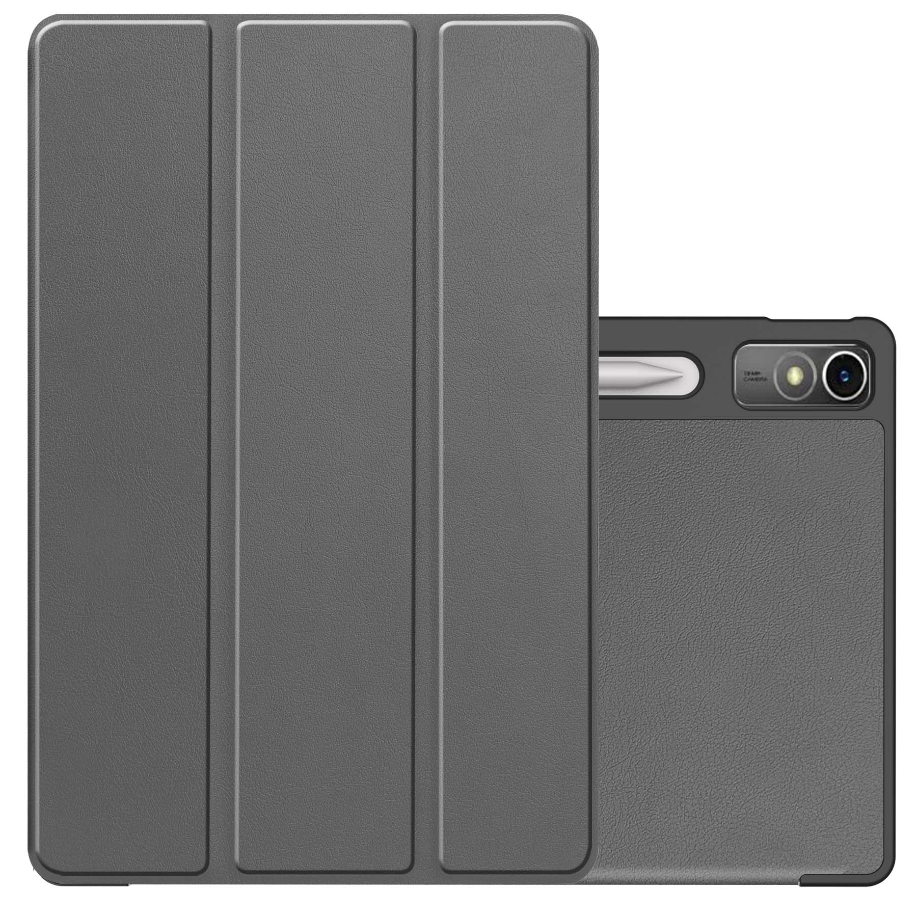 NoXx Hoesje Geschikt voor Lenovo Tab P12 Hoesje Case Hard Cover Hoes Book Case Met Uitsparing Geschikt voor Lenovo Pen - Grijs